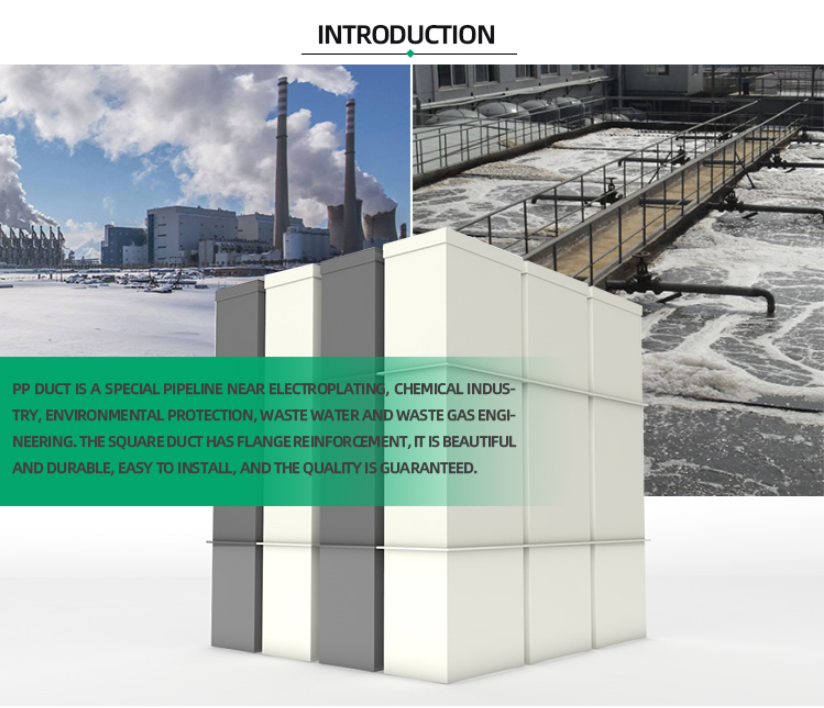 Polypropylene PP Square Ventilation Duct