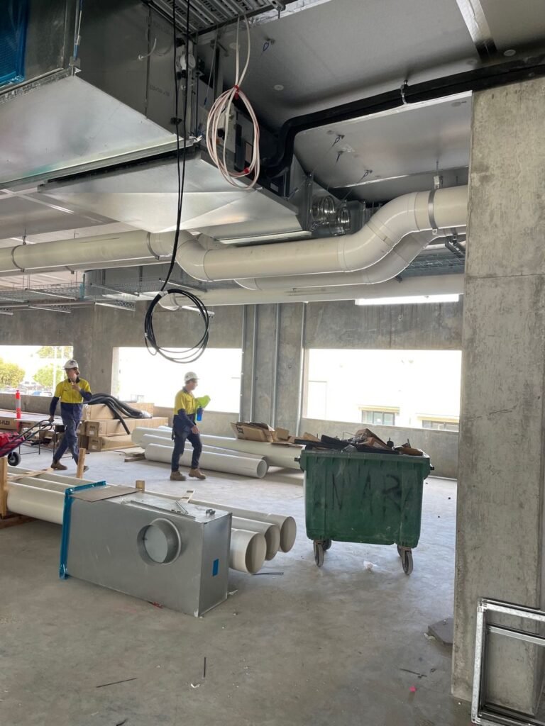 PP plastic air duct installation site