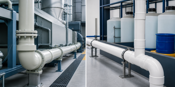 PP pipe vs PVC pipe comparison in an industrial exhaust system